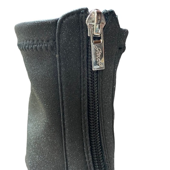 Jewel Badgley Mischka Heeled Bootie, Black Metallic. - Picture 11 of 12
